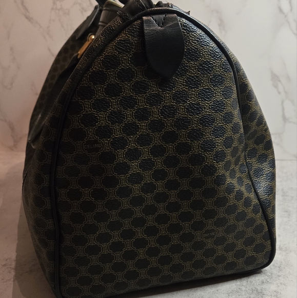 CELINE Macadam Coated Canvas Boston Bag - Picture 3 of 16